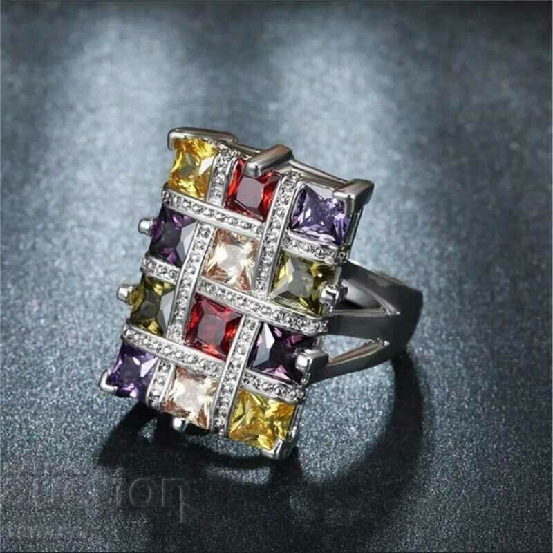 Delivery of Ring with colored cubic zirconias Delivery of Ring with colored cubic zirconias