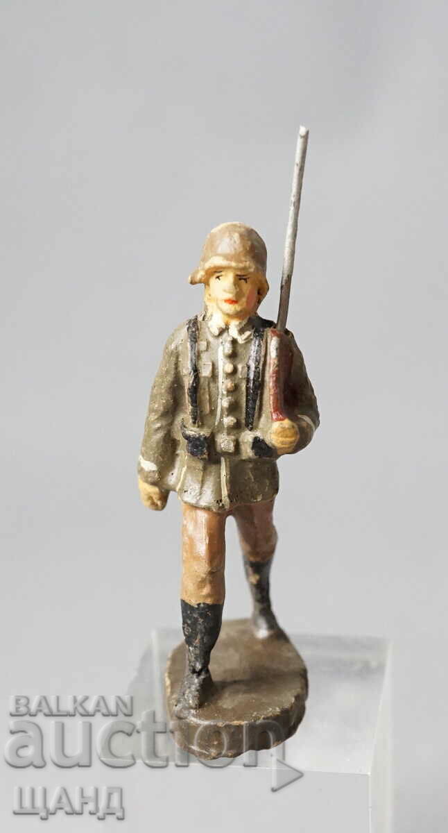 1938 German Soldier Figure Wehrmacht Elastolin with Marching Rifle