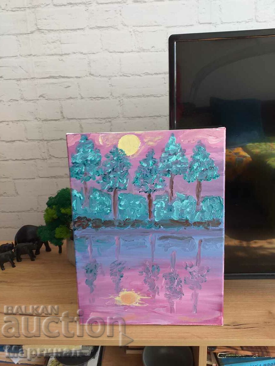 Acrylic cards "Reflections in purple" H.Kiryakov
