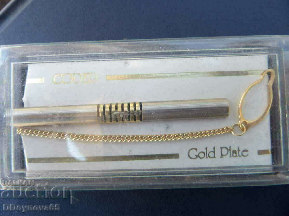 Delivery of Tie pin CODER Gold plate