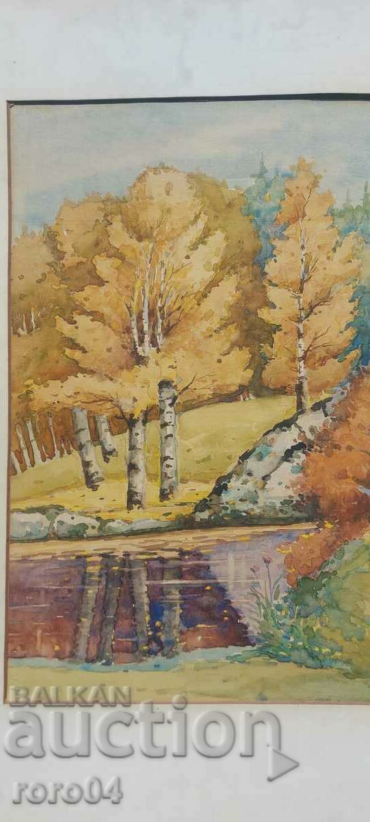 LARGE OLD WATERCOLOR IN THE STORK STYLE with price 1550.00 BGN | € 792.50 LARGE OLD WATERCOLOR IN THE STORK STYLE with price 1550.00 BGN | € 792.50