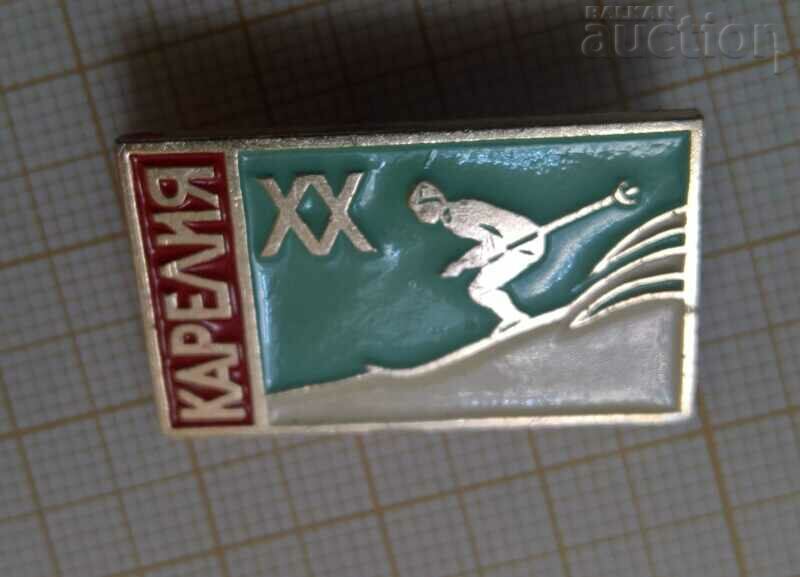 Soviet ski sport badge - Karelia