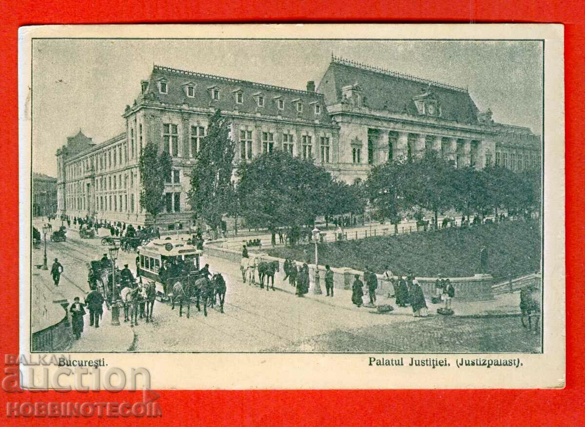 ROMANIA TRAVEL CARD BUCHAREST PALACE OF JUSTICE 1917