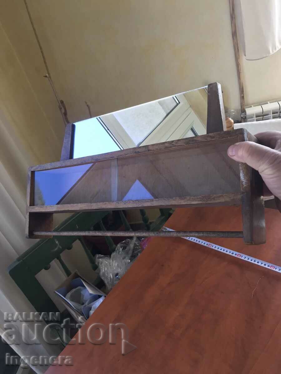 TOWEL RACK MIRROR VANILLA ANTIQUE WOOD GLASS-WORN SOC - 5 TOWEL RACK MIRROR VANILLA ANTIQUE WOOD GLASS-WORN SOC - 5