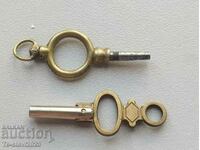 Old Key for pocket watch - 2 pcs