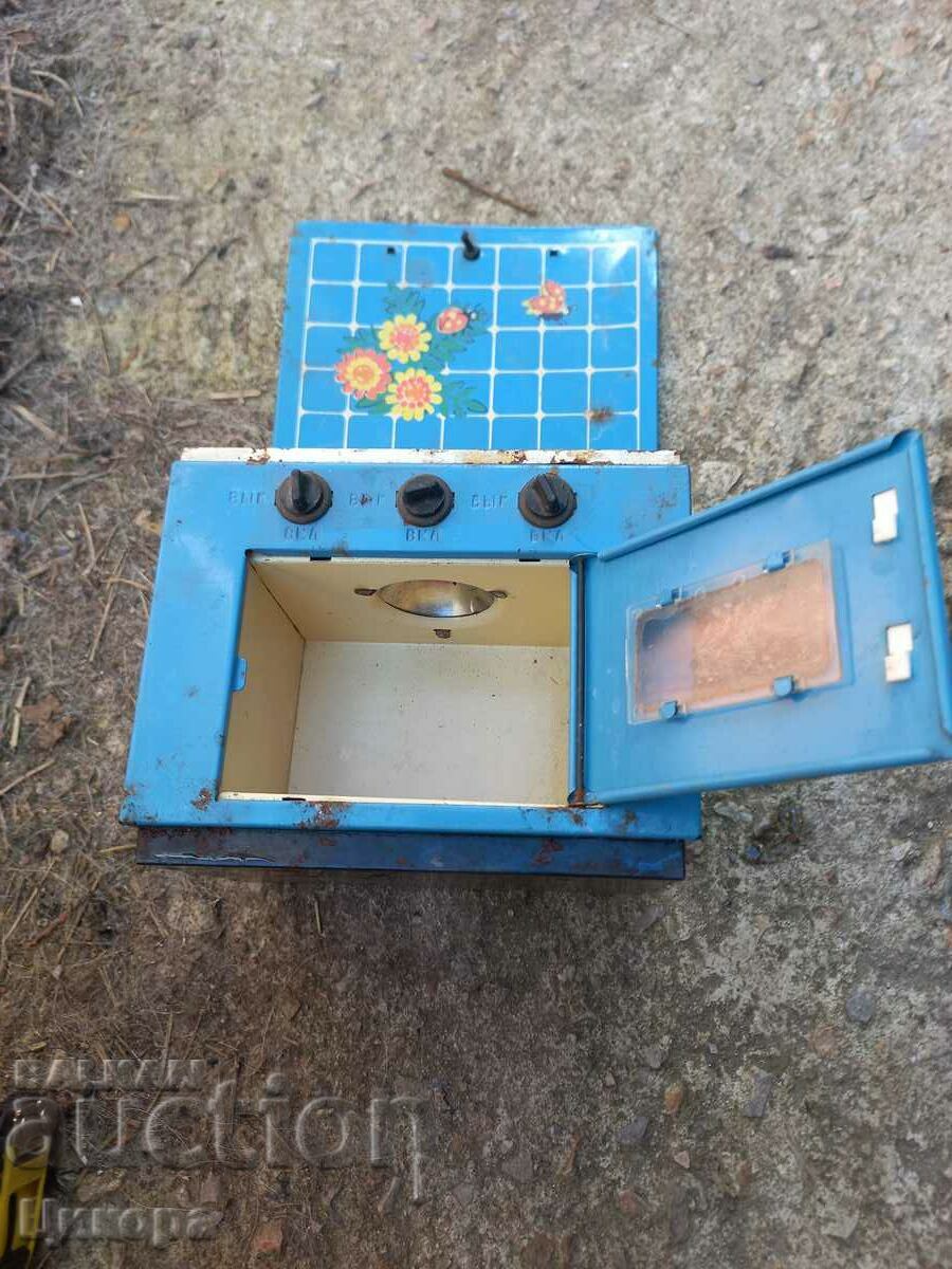 OLD RUSSIAN CHILDREN'S METAL TOY STOVE SINK ANYUTKA - 5 OLD RUSSIAN CHILDREN'S METAL TOY STOVE SINK ANYUTKA - 5