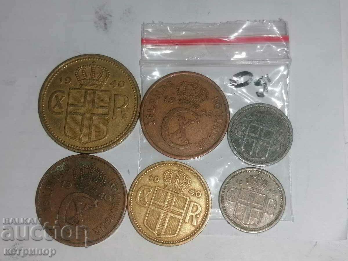 Lot of coins Iceland 1940-42 with price 19.80 BGN | € 10.12 Lot of coins Iceland 1940-42 with price 19.80 BGN | € 10.12