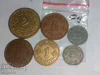 Lot of coins Iceland 1940-42