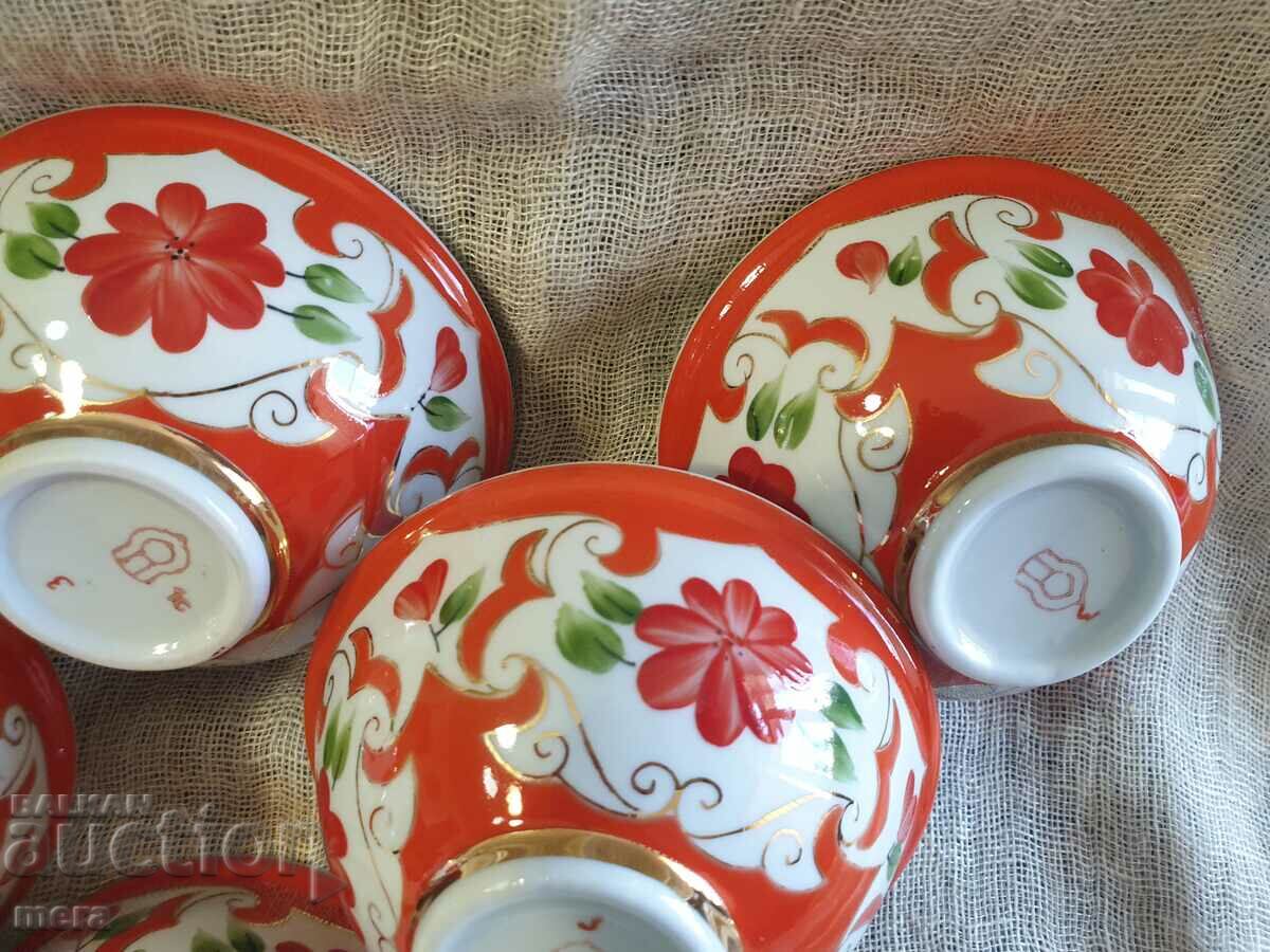 Pahare de portelan - Fabrica de portelan Samarkand - 6 bucati. - 5 Pahare de portelan - Fabrica de portelan Samarkand - 6 bucati. - 5