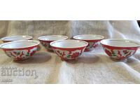 Porcelain cups - Samarkand porcelain factory - 6 pieces.