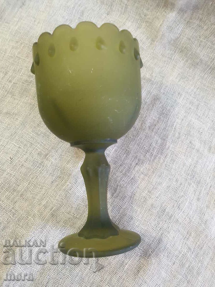 Large colored glass goblet - 5 Large colored glass goblet - 5