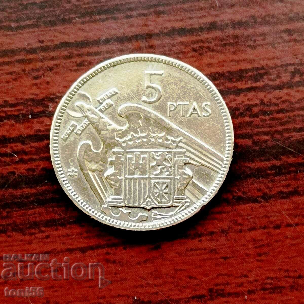 Spain 5 pesetas 1957/65 - Franco