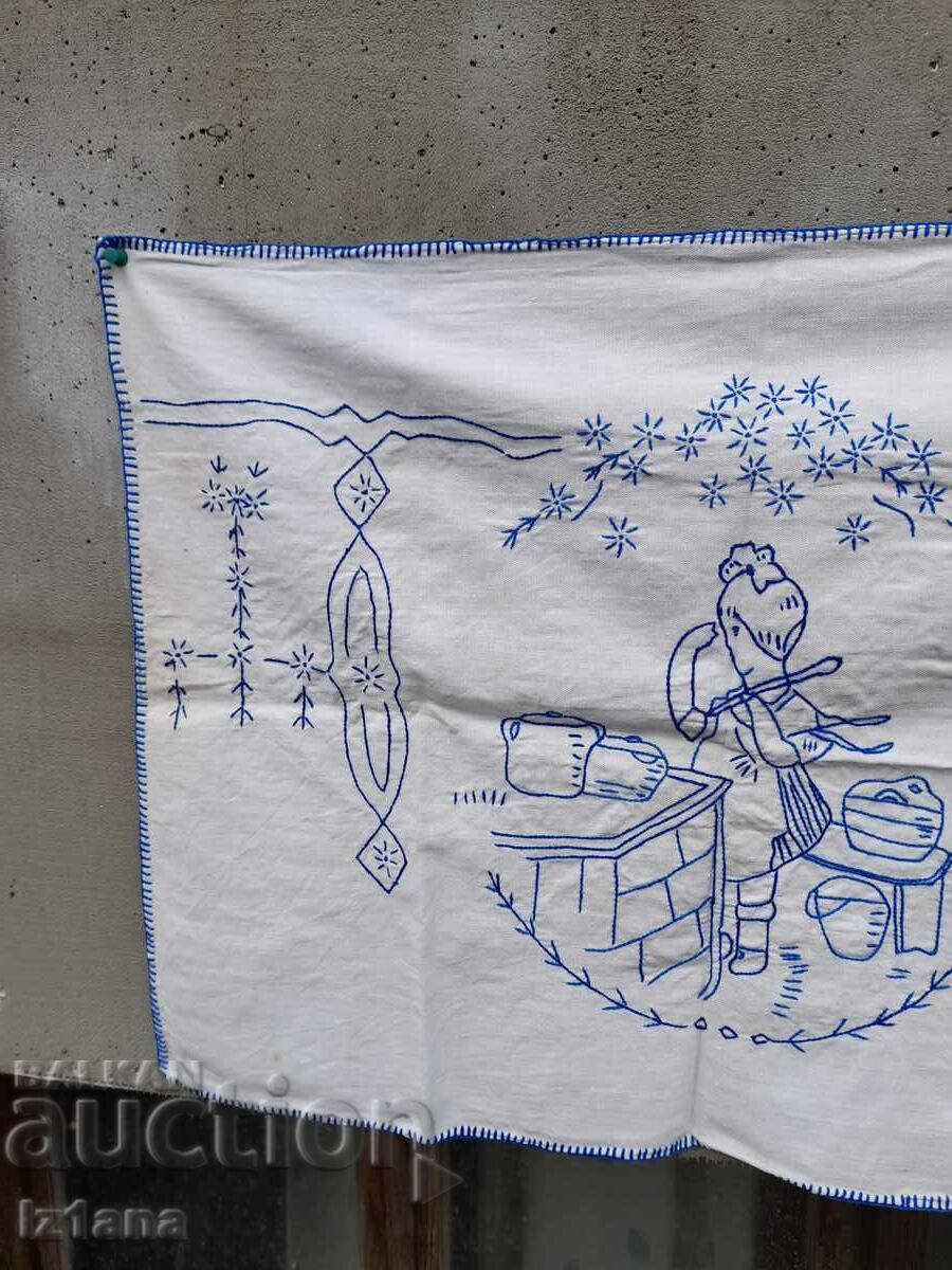 Auction  Antique embroidered carpet, wall covering