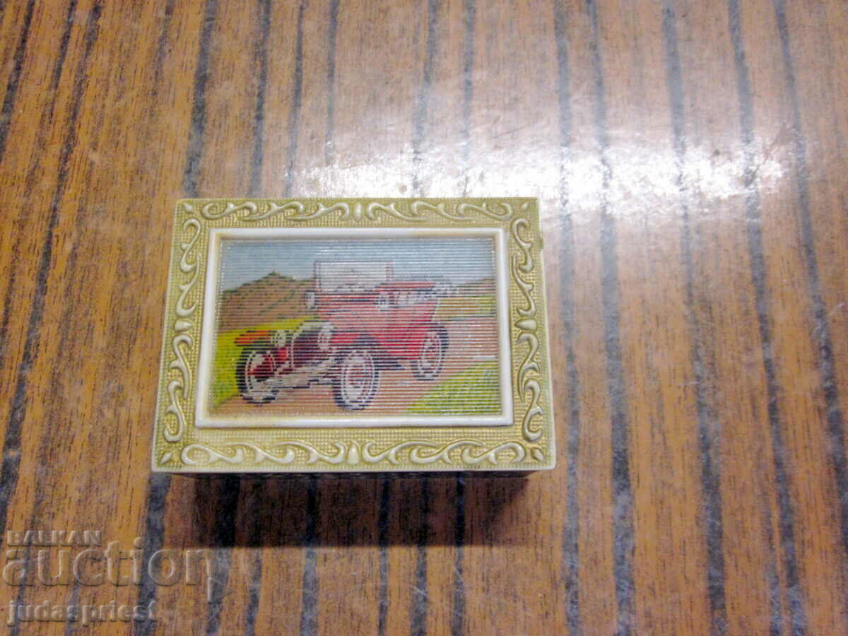 Auction old retro Bulgarian 3D 3D matchbox sports car and chick Auction old retro Bulgarian 3D 3D matchbox sports car and chick
