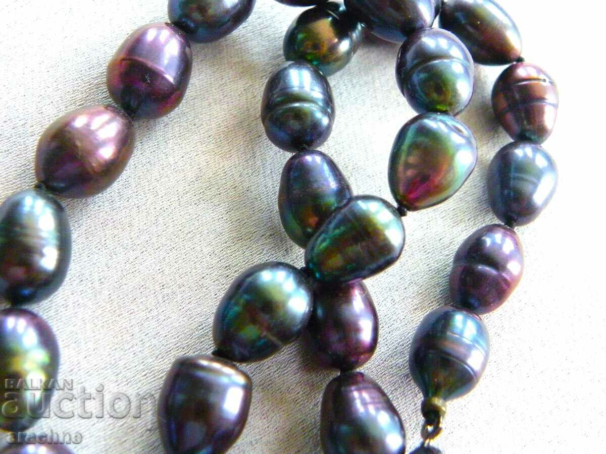 Delivery of Korean necklace of large dark pearls Delivery of Korean necklace of large dark pearls