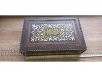Wooden box with pyrograph