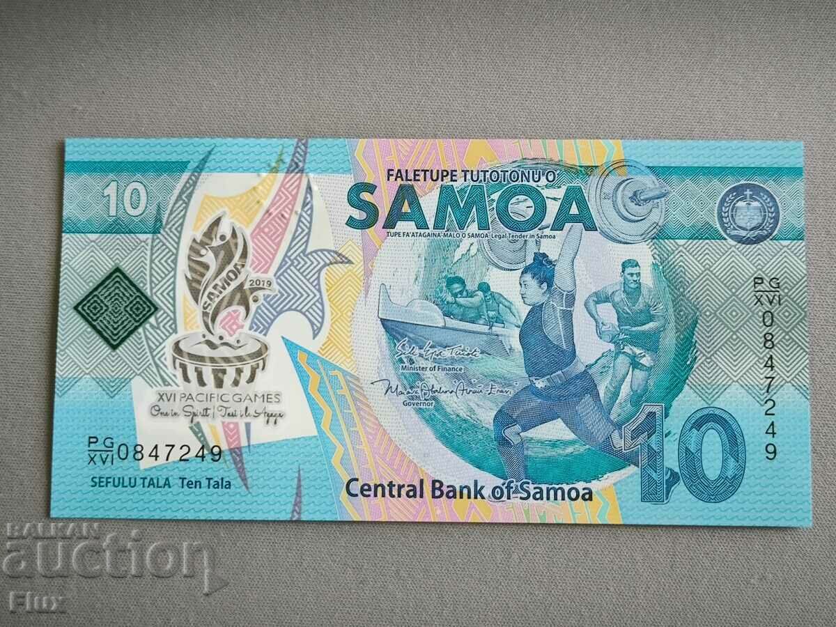 Банкнота - Самоа - 10 тала (юбилейна) UNC | 2019г.
