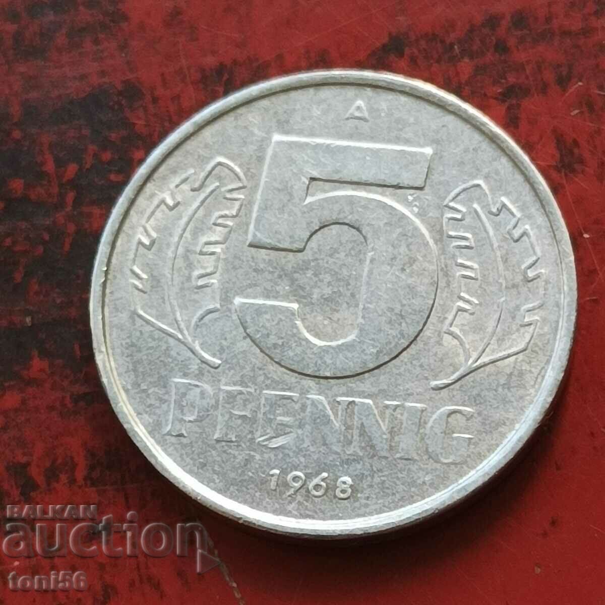 GDR 5 pfennig 1968