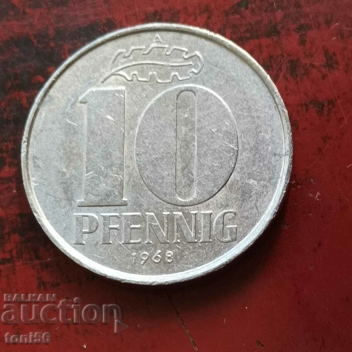 GDR 10 pfennig 1968 - quality