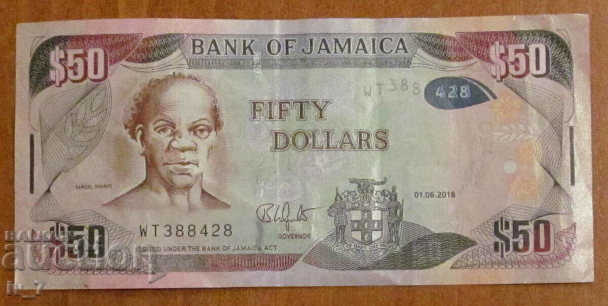 50 DOLARI 2018 JAMAICA