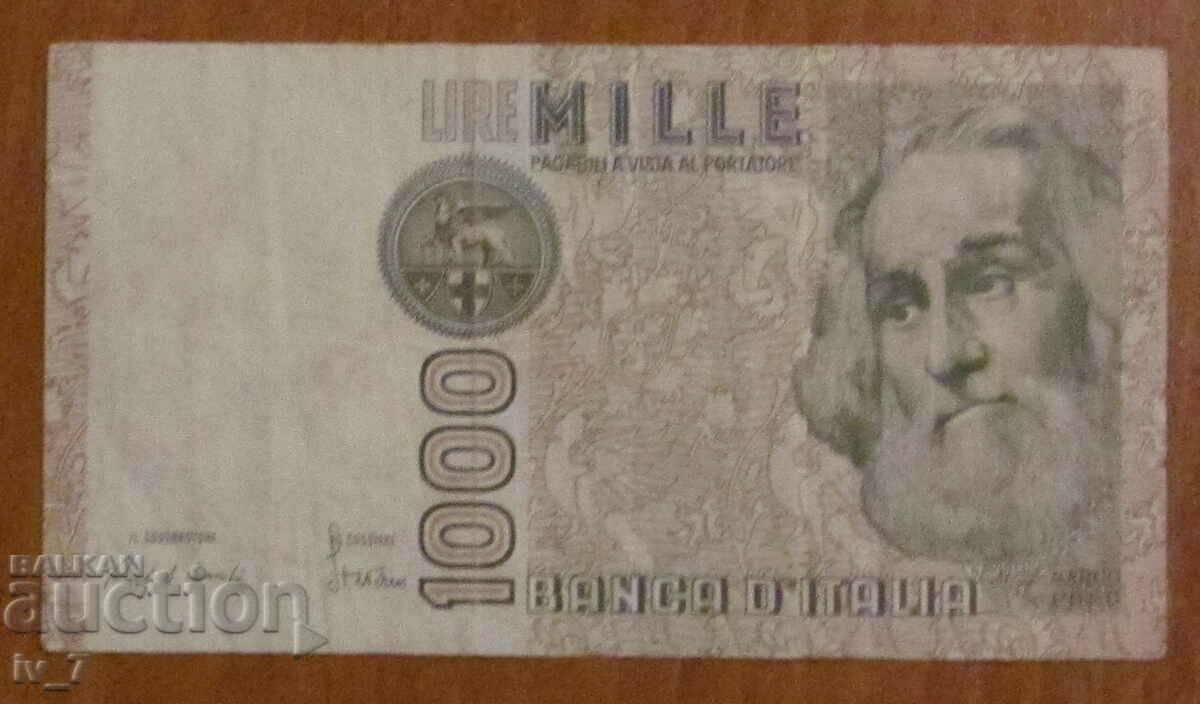 1000 lire 1982, Italia