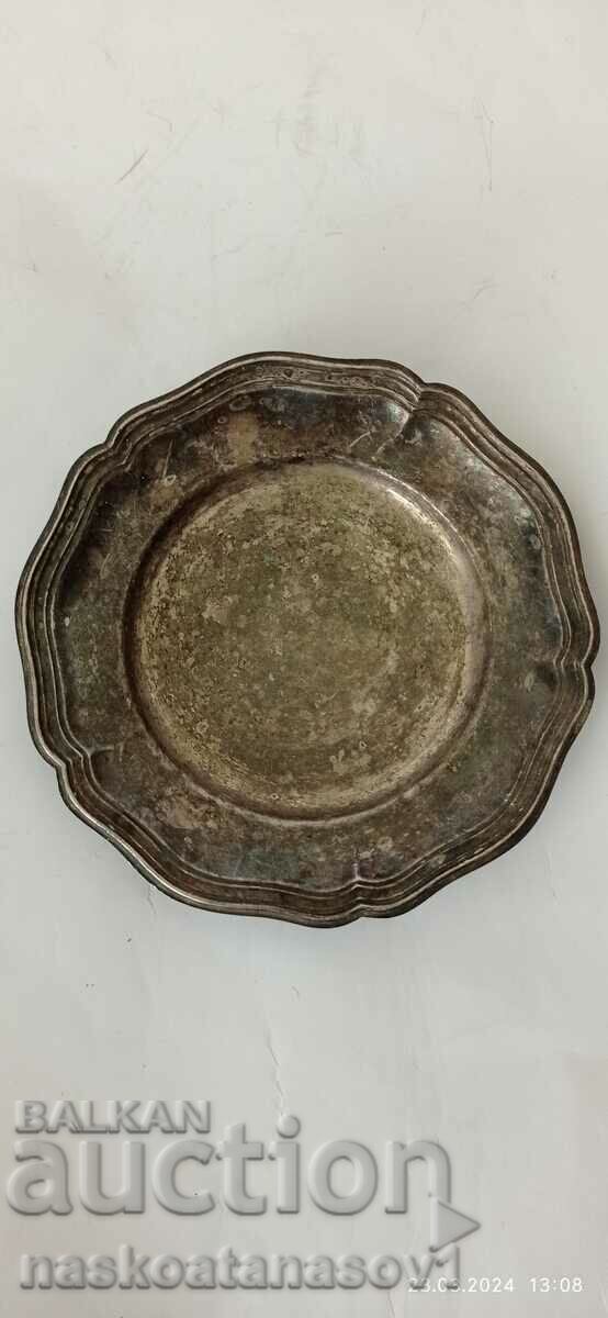Silver plated saucer