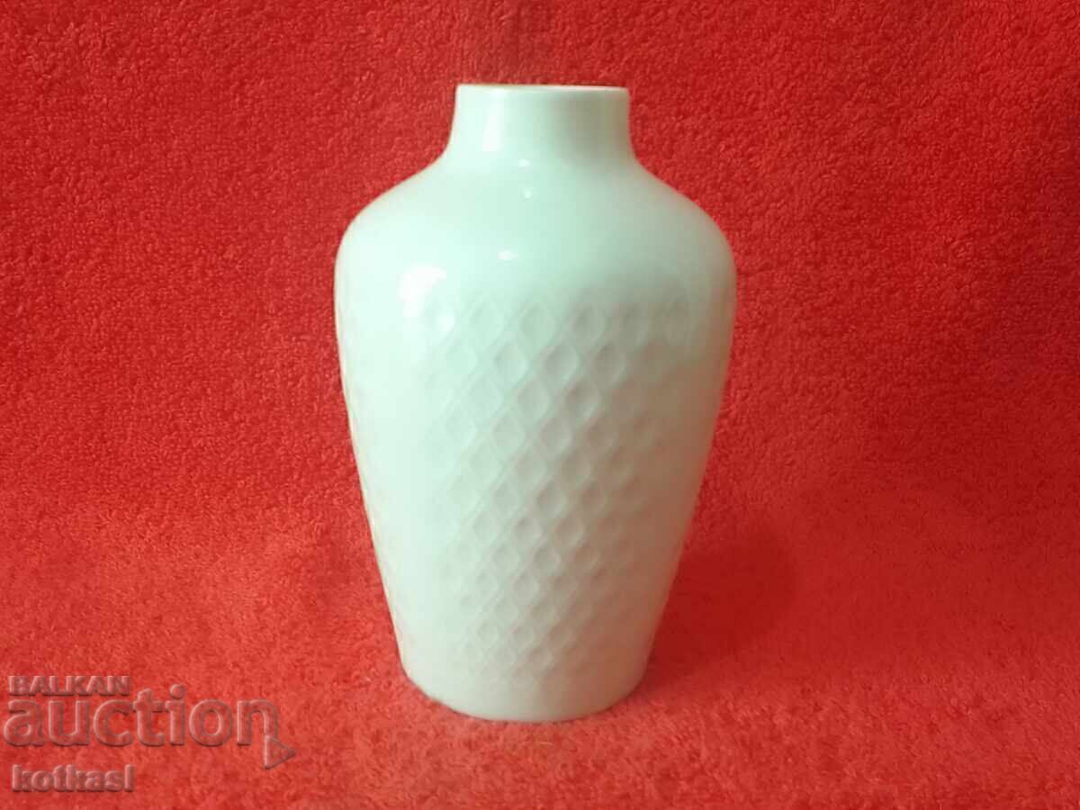 Old porcelain vase Hutschenreuther Germany embossed pover Old porcelain vase Hutschenreuther Germany embossed pover