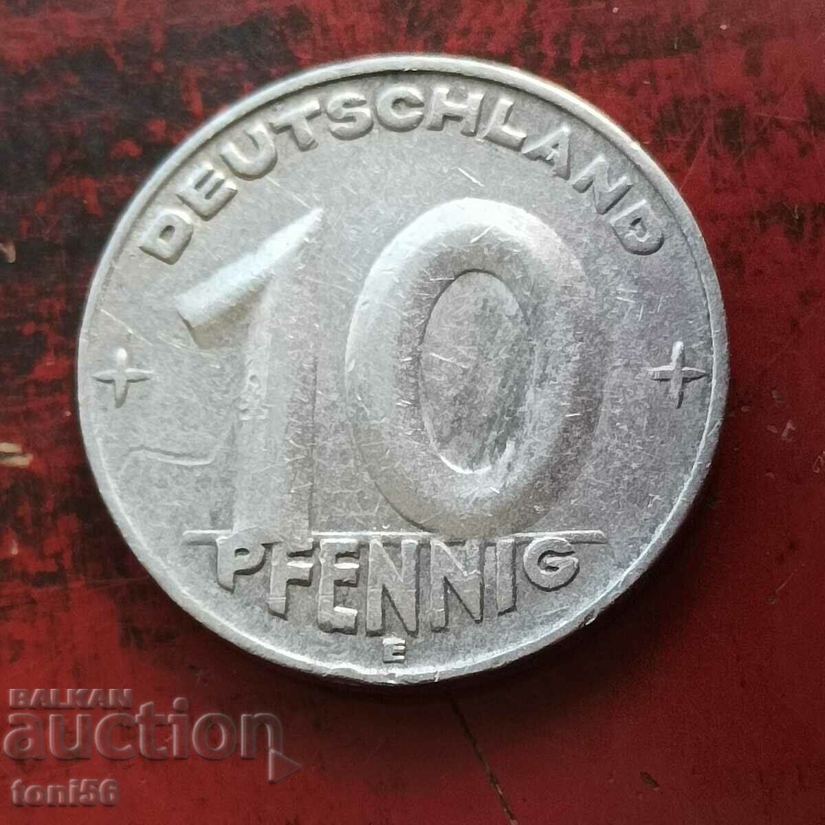 ГДР 10 пфенига 1950 Е