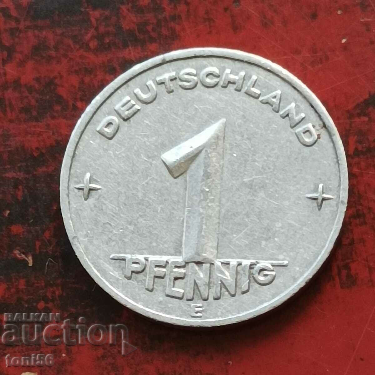 GDR 1 pfennig 1952 E