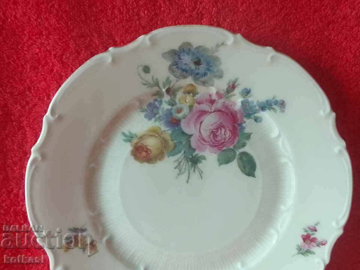 Auction Old porcelain plate UNGER & SCHIDE Roschutz embossed surface Auction Old porcelain plate UNGER & SCHIDE Roschutz embossed surface