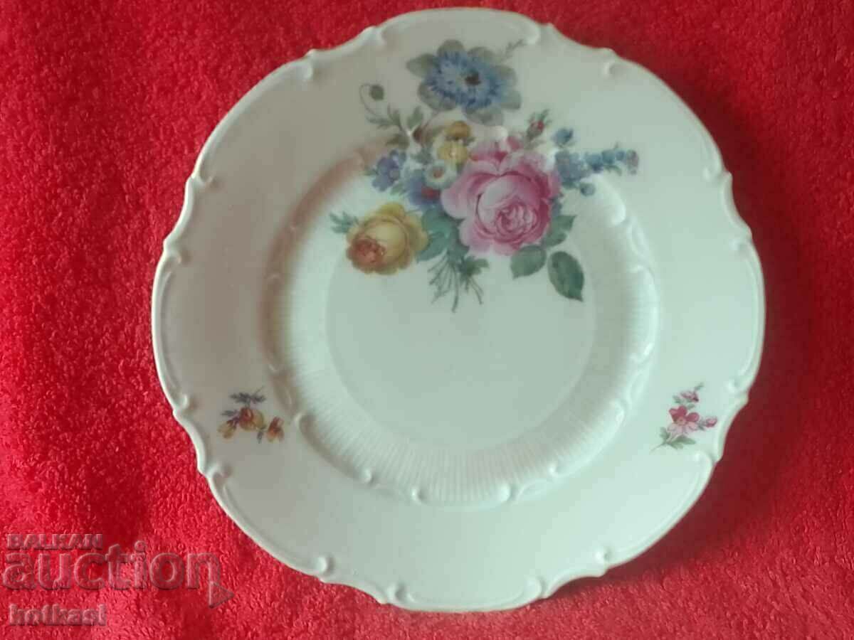 Old porcelain plate UNGER & SCHIDE Roschutz embossed surface Old porcelain plate UNGER & SCHIDE Roschutz embossed surface