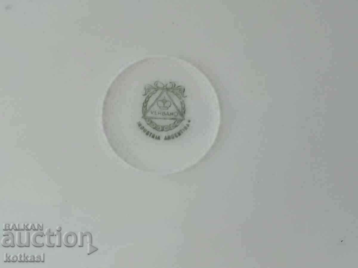 Old porcelain plate Musician Women Cobalt Gilt marked - 7 Old porcelain plate Musician Women Cobalt Gilt marked - 7