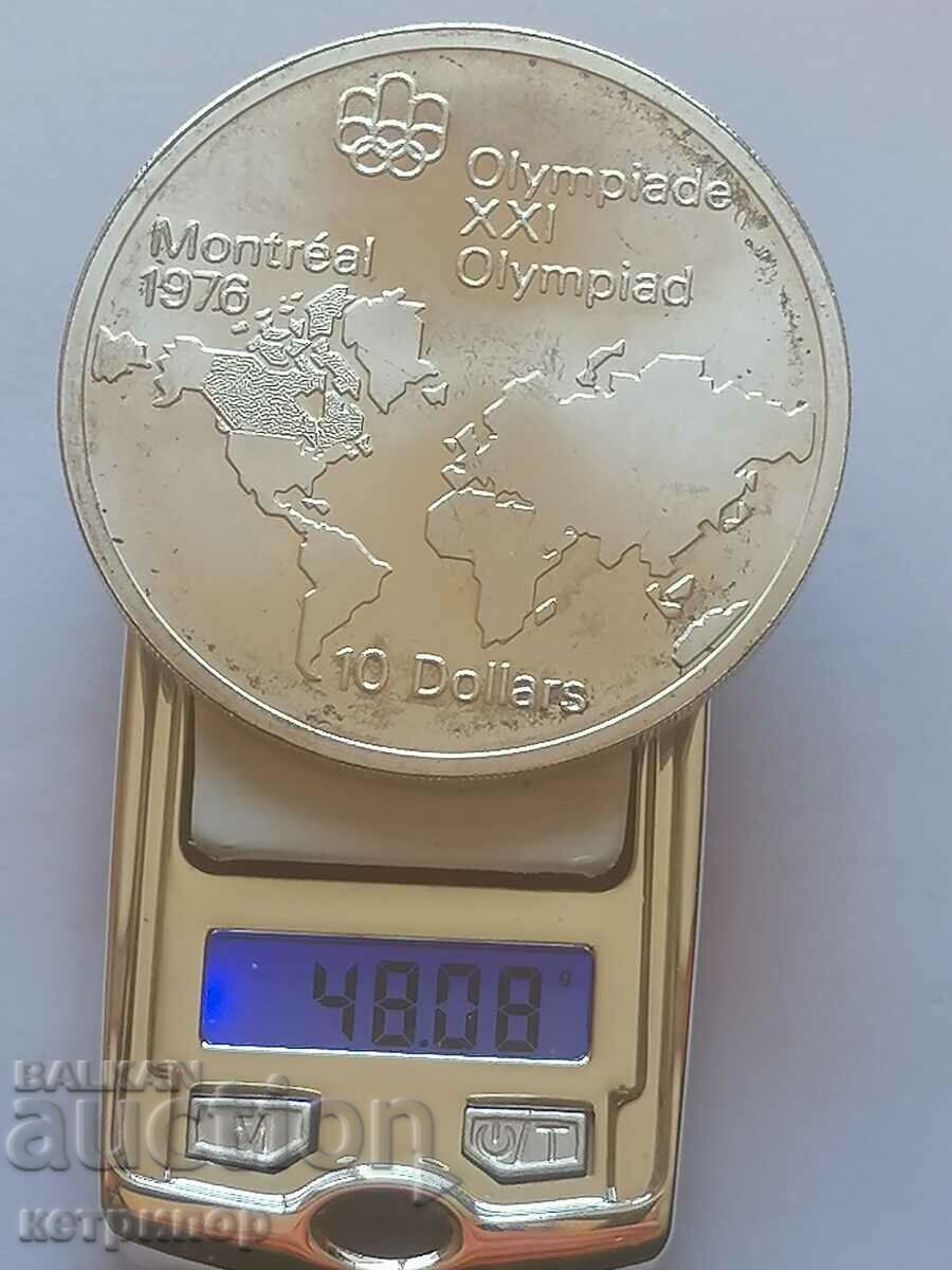 Канада 10 долара 1976 г сребърна
