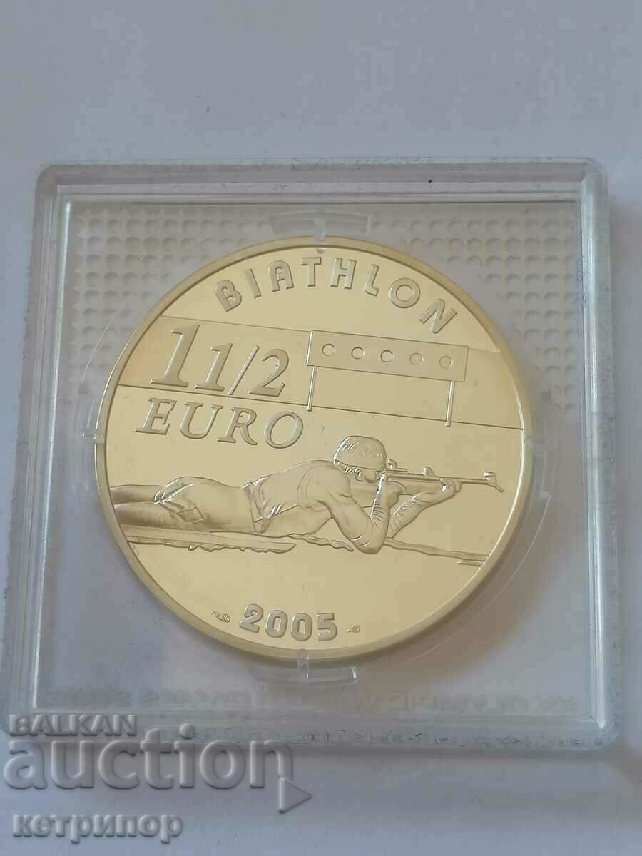 2 1/2 евро 2005 г сребърна рядка Франция