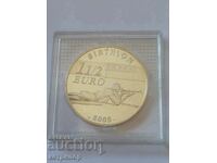 1 1/2 евро 2005 г сребърна рядка Франция