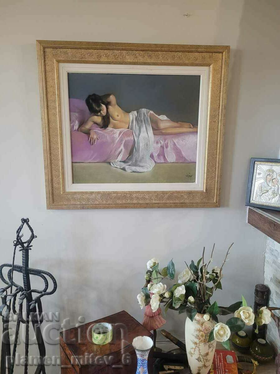 painting "Contemplation" by Domingo Alvarez Gómez with price 1500.00 BGN | € 766.94