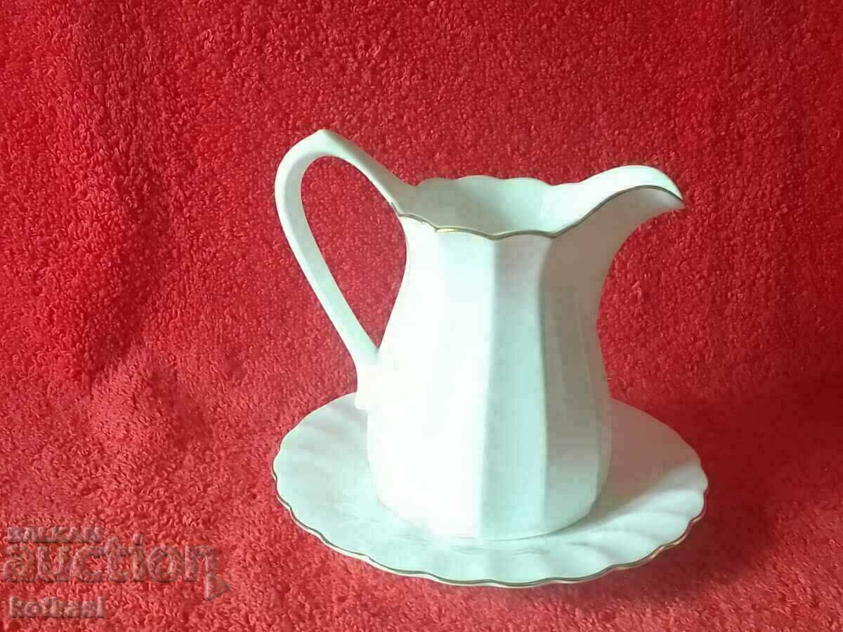 Auction Old porcelain Double set Latiera plate Vidin marked Bononia Auction Old porcelain Double set Latiera plate Vidin marked Bononia