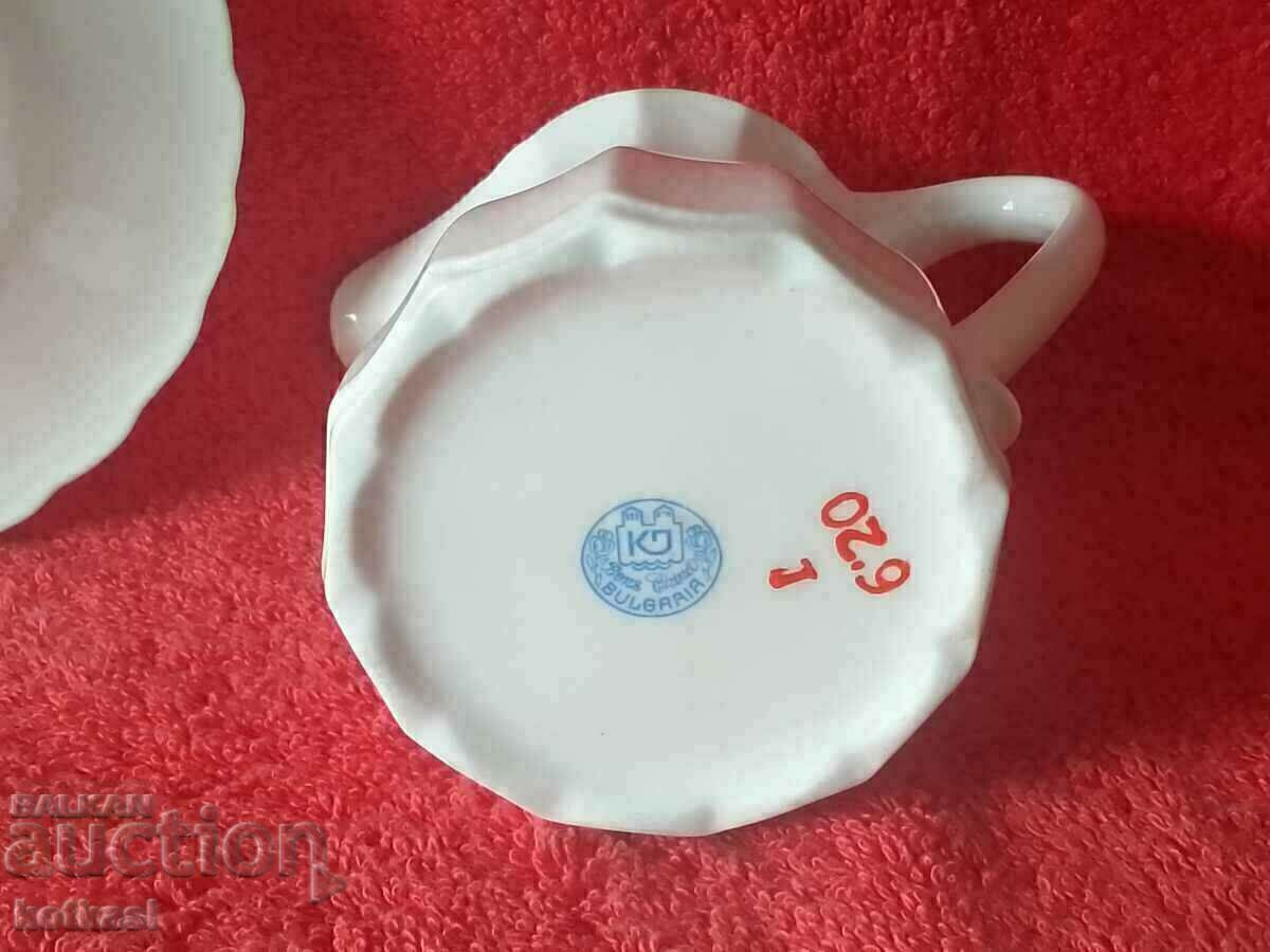 Old porcelain Double set Latiera plate Vidin marked Bononia - 6 Old porcelain Double set Latiera plate Vidin marked Bononia - 6