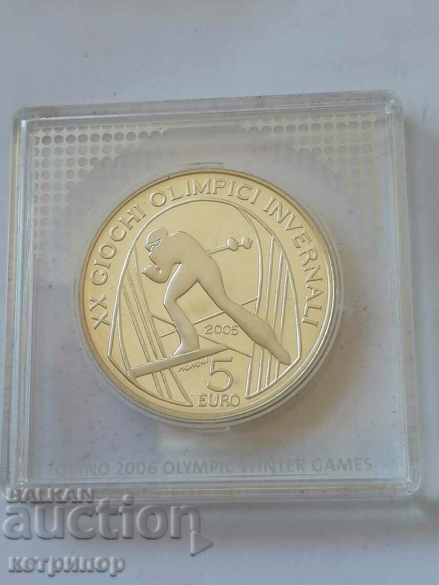 5 euro 2005 silver rare Italy
