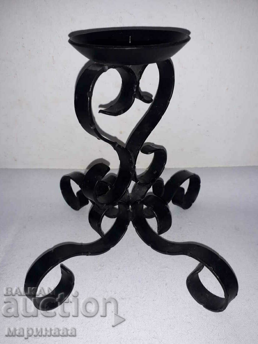 Auction MASSIVE CANDLESTICK. WROUGHT IRON Auction MASSIVE CANDLESTICK. WROUGHT IRON