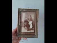 Hard photograph Bronfen princely officer with saber / checkerboard
