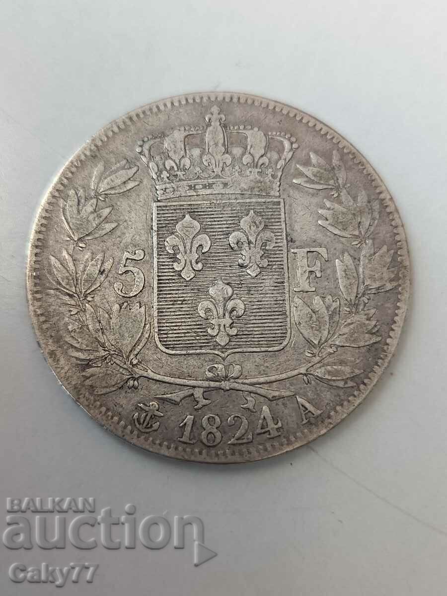 5 franci 1824