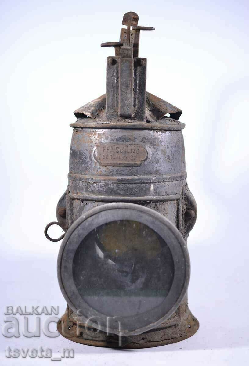 Railway large gas signal lantern, early 20th century, Germany