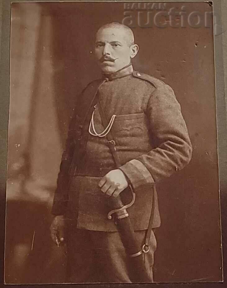 FELDFEBEL P. ILIEV BURGAS 1917 PHOTO ST.MANCHEVA CARDBOARD