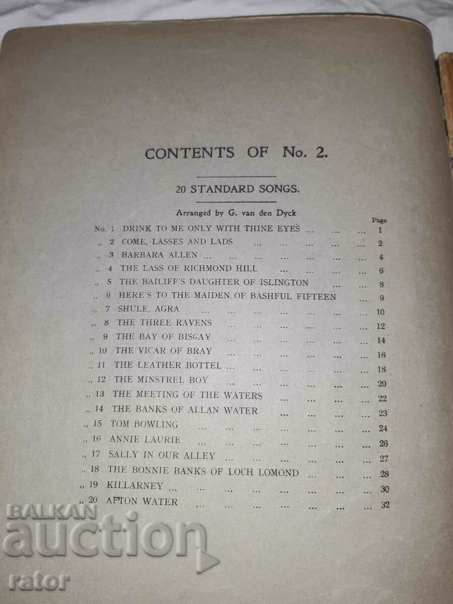 Old scores, sheet music, schools, sheet music, SONGS ENGLAND with price 7.00 BGN | € 3.58 Old scores, sheet music, schools, sheet music, SONGS ENGLAND with price 7.00 BGN | € 3.58