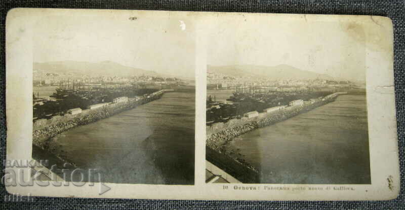 1904 Genova панорама стерео картичка стереокартичка Берлин