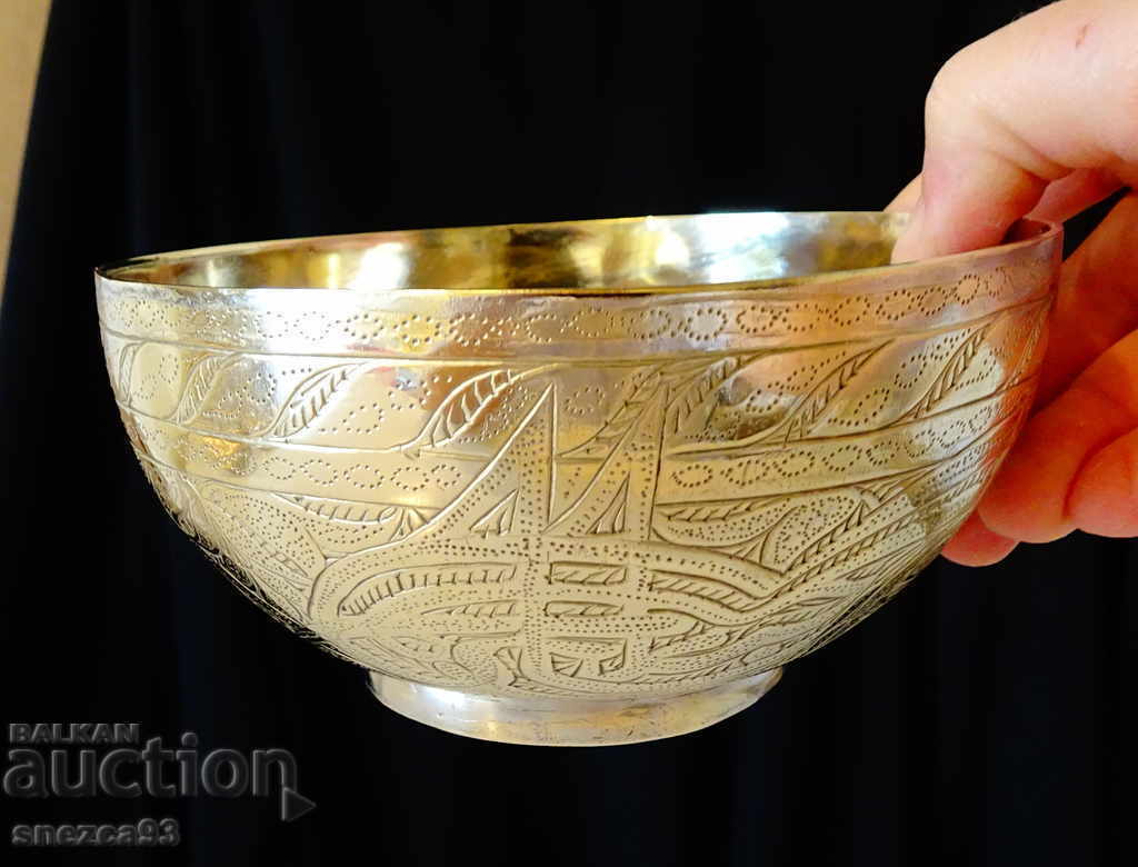 Persian bronze bonbonniera, bowl with tugri. - 5 Persian bronze bonbonniera, bowl with tugri. - 5