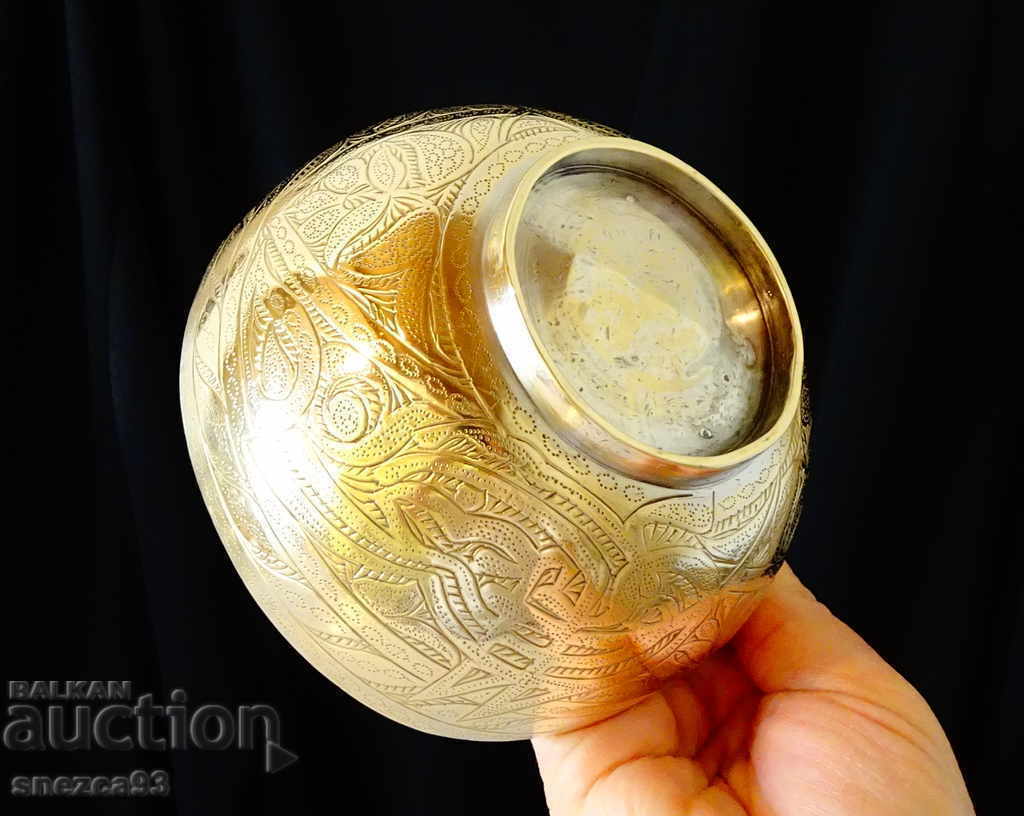 Persian bronze bonbonniera, bowl with tugri. - 7 Persian bronze bonbonniera, bowl with tugri. - 7