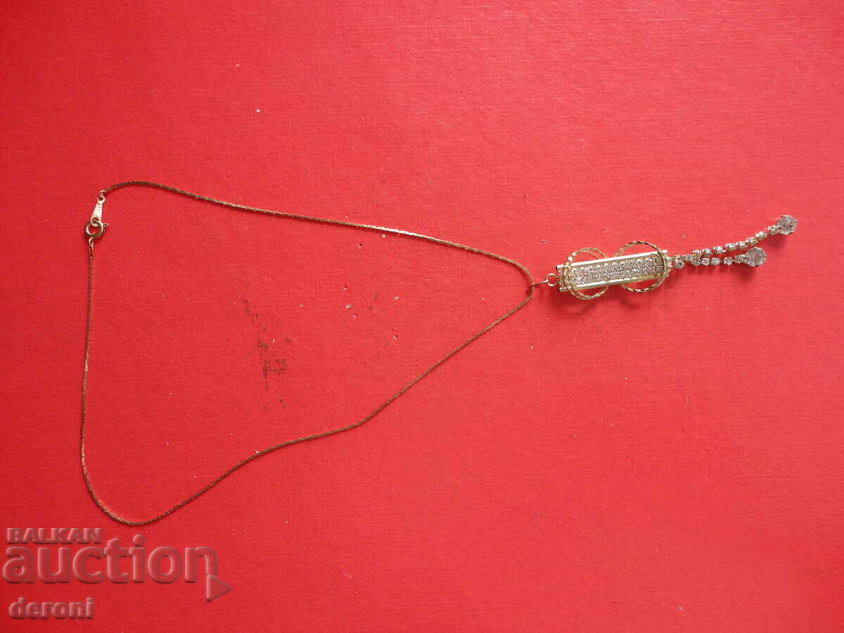 Amazing gold plated necklace with 3 stones - 5 Amazing gold plated necklace with 3 stones - 5