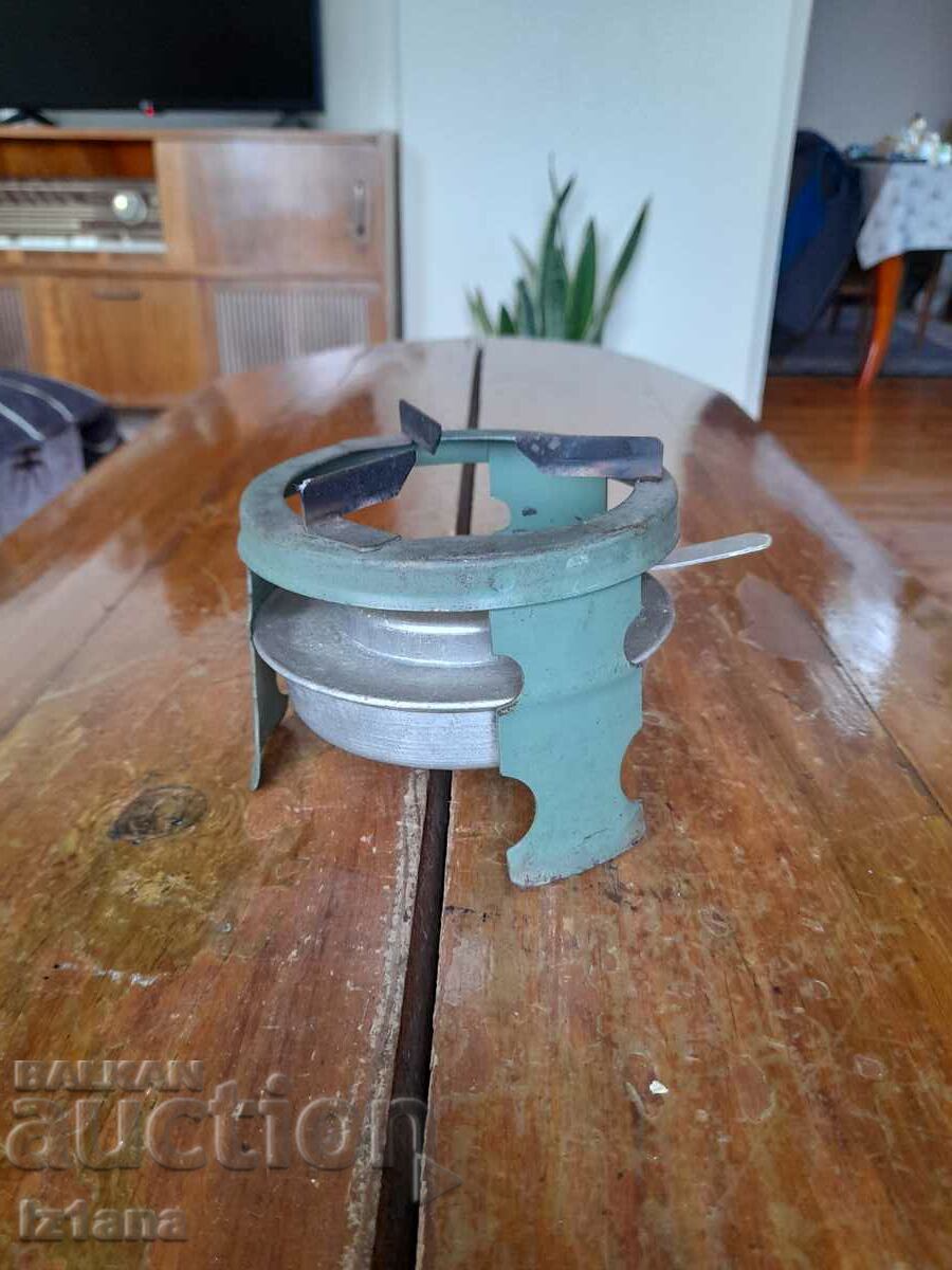 Old alcohol stove, alcohol tank